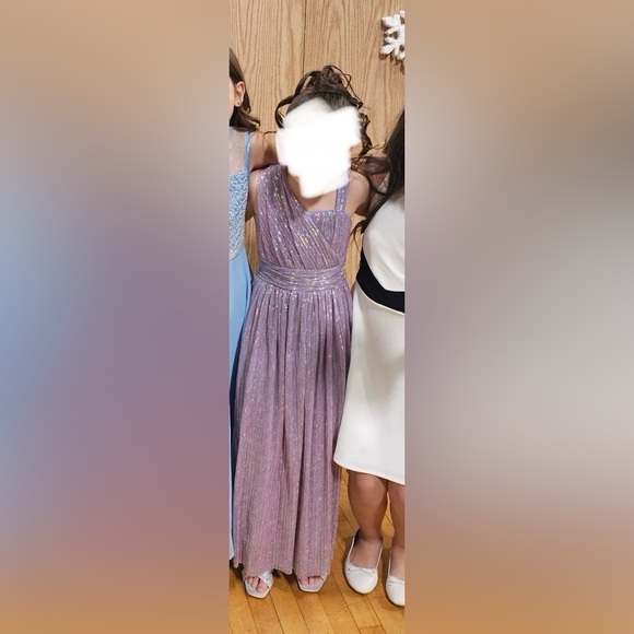 Purple Glitter Evening Dress - Picture 7 of 8